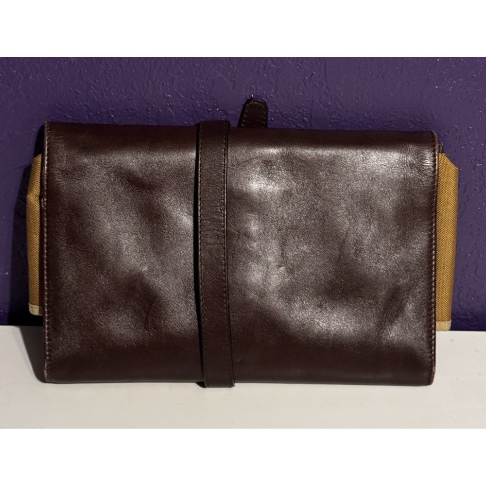 Vintage J Peterman Handcrafted Leather Toiletry Bag Accessory Roll Shave Unisex - Picture 3 of 5